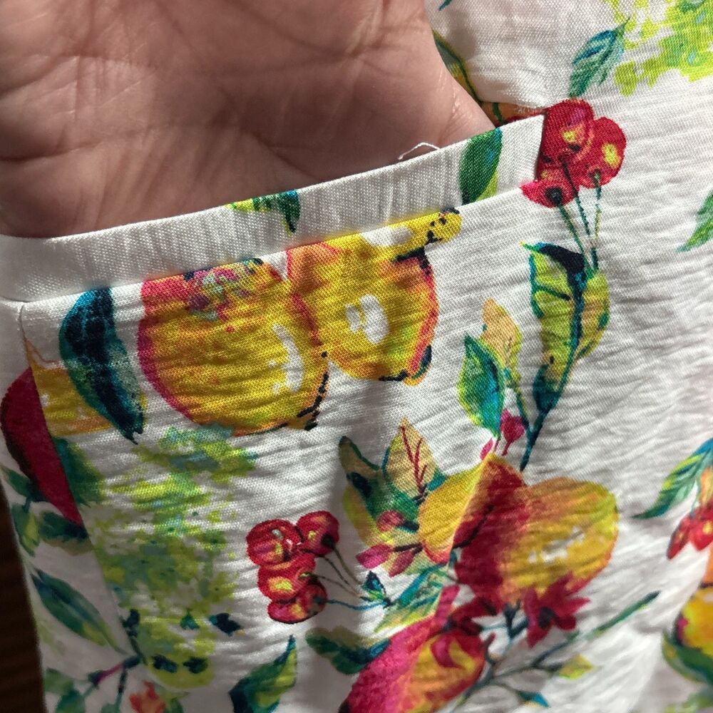 LC Lauren Conrad Ruched Sleeve Blazer Jacket Summer Novelty Print Plus Size XXL - Picture 13 of 16